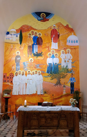 19 Märtyrer von Algerien Bild im Centre Diocésain Henri Teissier von Algier